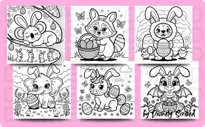 Bold & Bouncy Bunny Buddies: A Fun & Easy Easter Themed Coloring Book