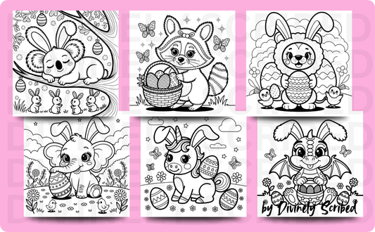 Bold & Bouncy Bunny Buddies: A Fun & Easy Easter Themed Coloring Book