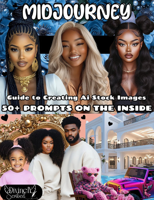 * Digital Product* MidJourney Guide to Creating AI Stock Images – 50+ Prompts