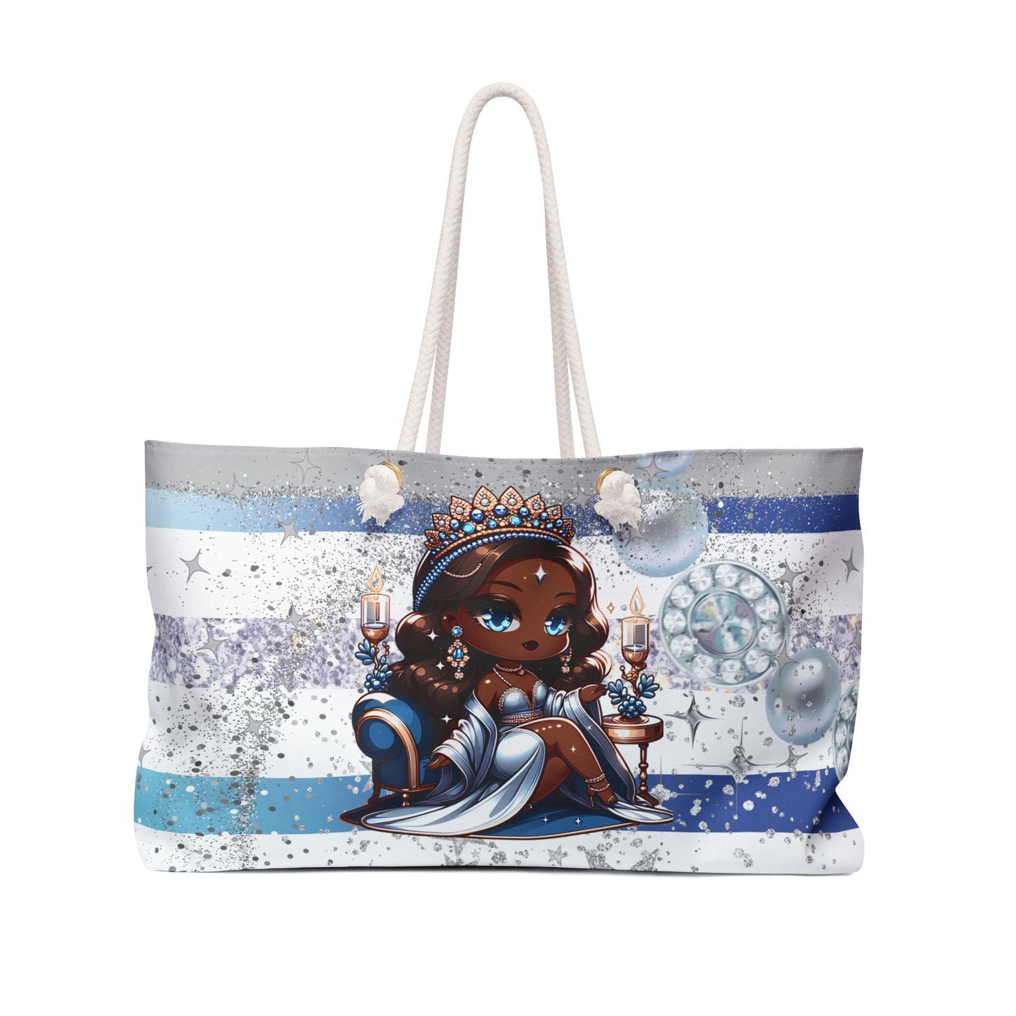 Blue Luxe Weekender Bag