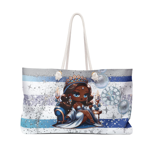 Blue Luxe Weekender Bag