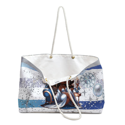 Blue Luxe Weekender Bag
