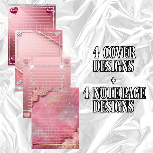 💎"Diamond Drip: Luxe Pink Notebook Bundle" Limited Edition | MRR Included