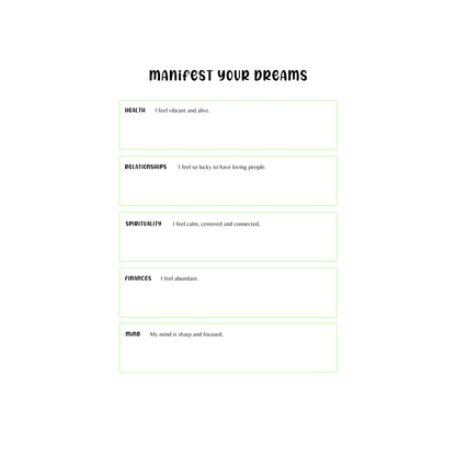 *Digital Product* 🌿 Green Lotus Luxe Manifestation Planner – Your Ultimate Manifestation Guide! 🌿