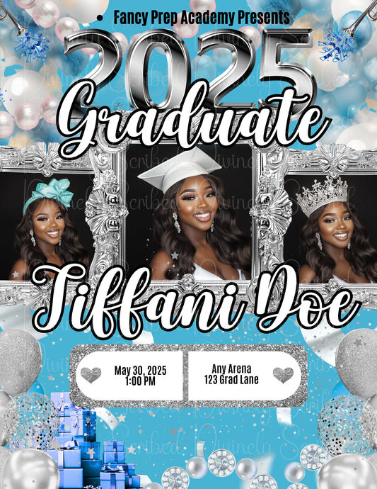 🎓 Luxe & Learned™ 2025 Graduation Digital Bundle – Editable Canva Templates + Bonus Elements