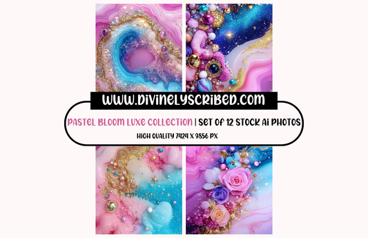 *Digital Product* 🌸 Pastel Bloom Luxe Collection Stock Photos