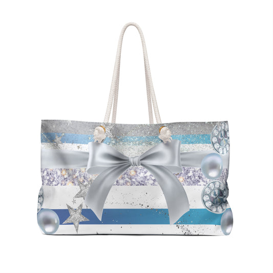 Blue Luxe Weekender Bag