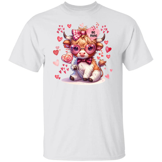 Adorable Highland Cow Valentine’s T-Shirt